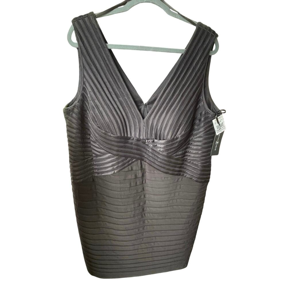 Betsy & Adam Bandage Detail Black Sheath Bodycon Dress NWT 22W